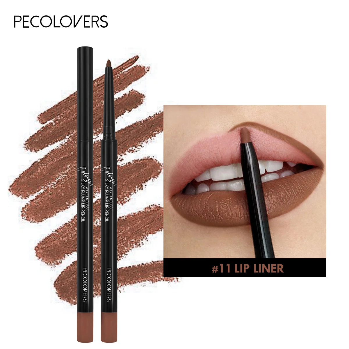 Waterproof Matte Lipliner Pencil (12 Colors)