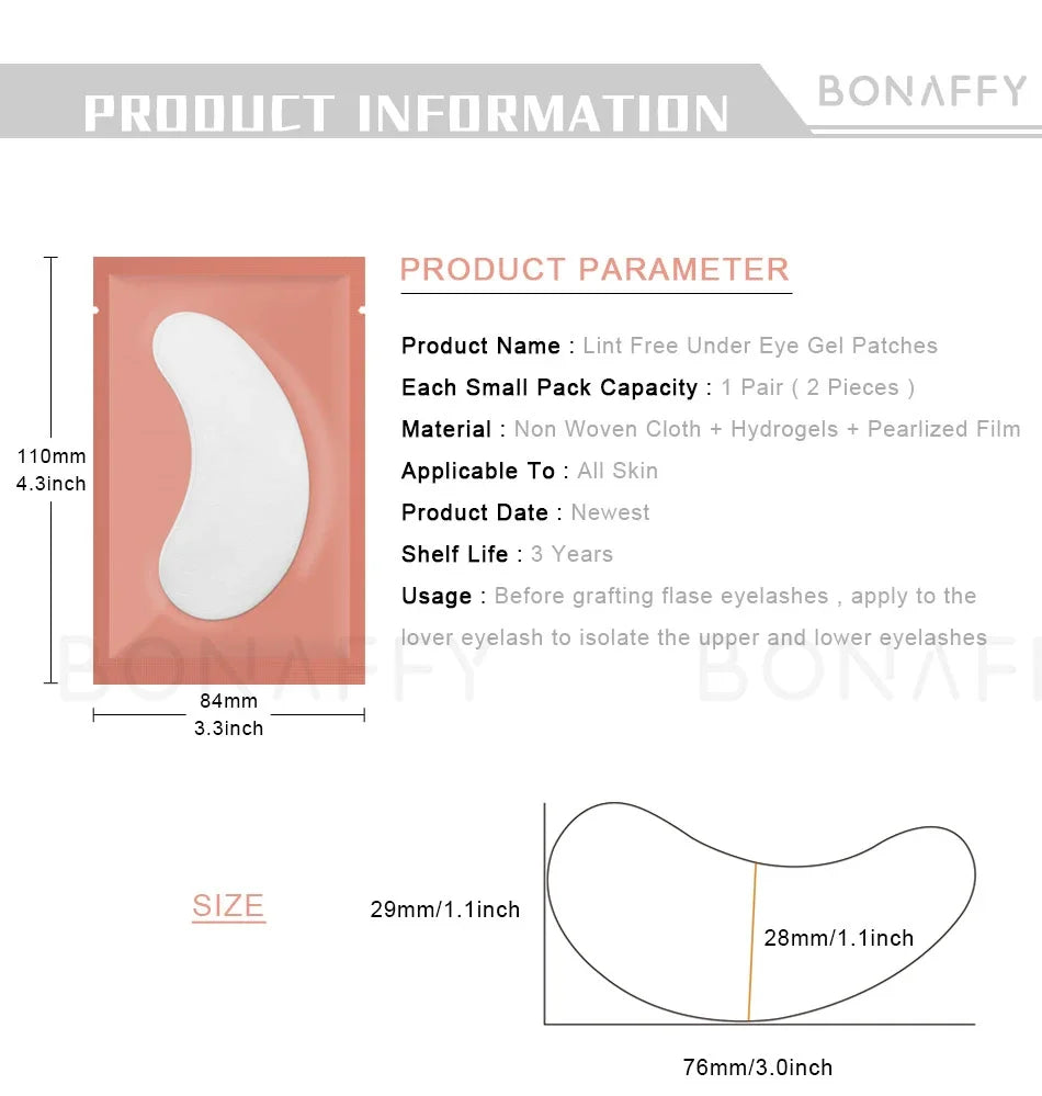 Eyelash Extension Patches (50 Pairs)