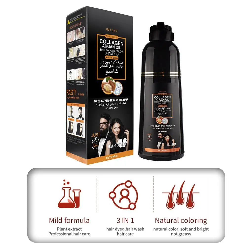 Magic Moroccan Argan Black Hair Shampoo 400ML