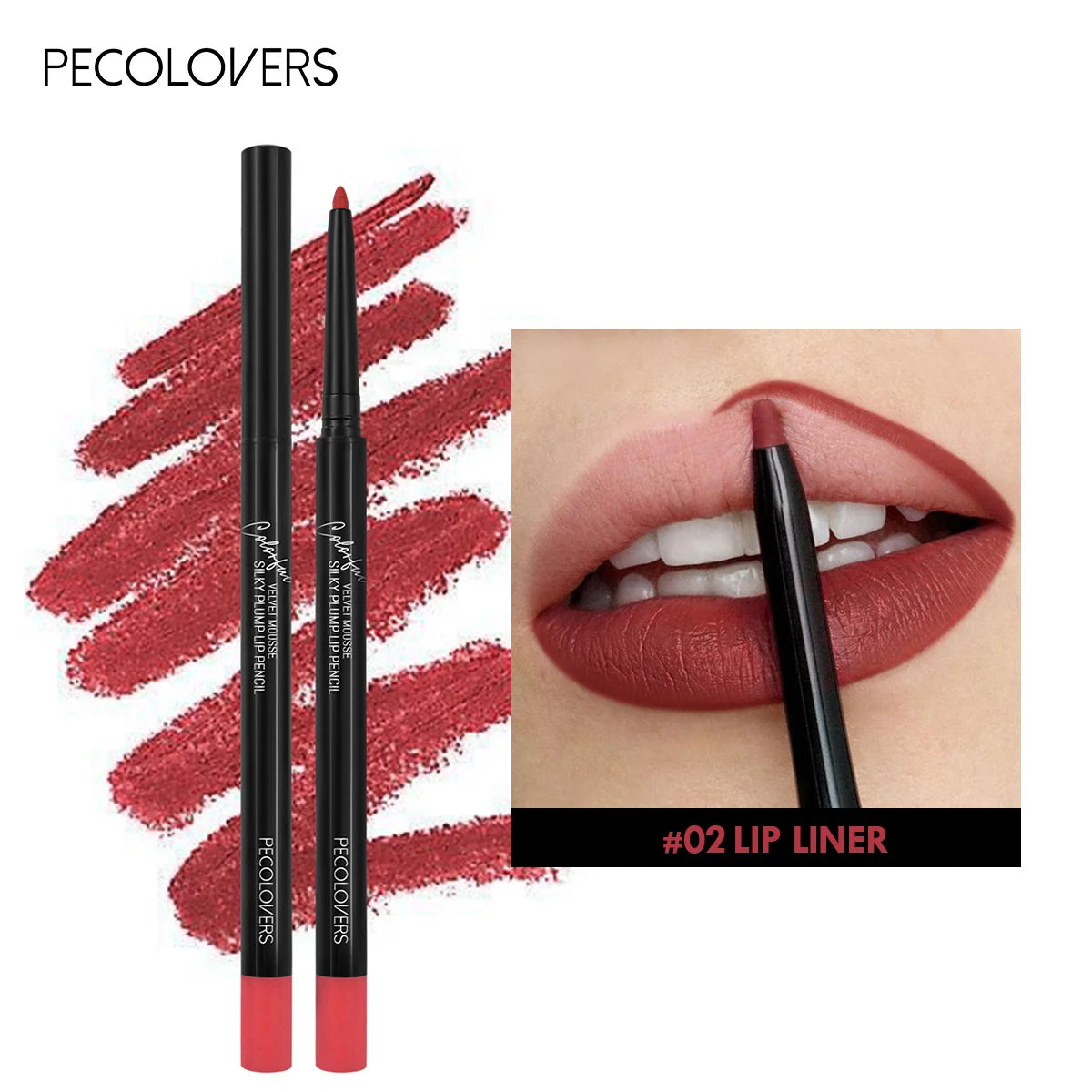 Waterproof Matte Lipliner Pencil (12 Colors)
