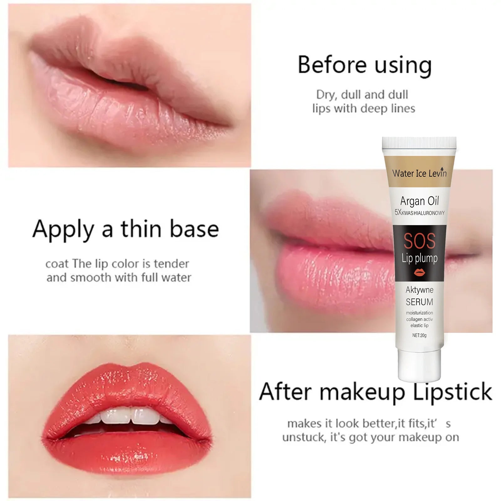 Water Ice Levin Moroccan Argan Lip Plumper