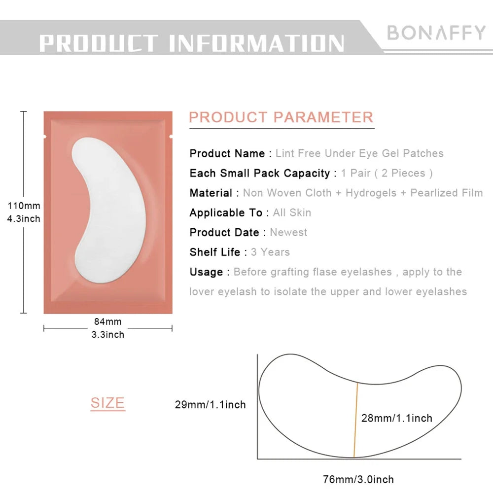 Eyelash Extension Patches (50 Pairs)