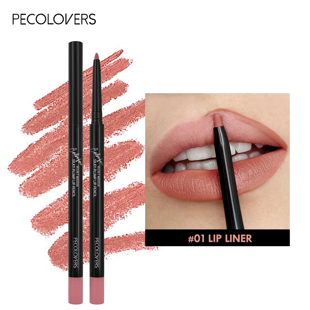 Waterproof Matte Lipliner Pencil (12 Colors)