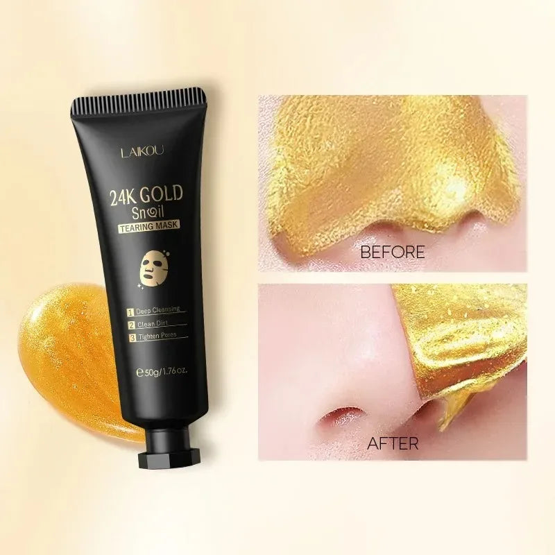 LAIKOU 24K Gold Snail Peel Mask
