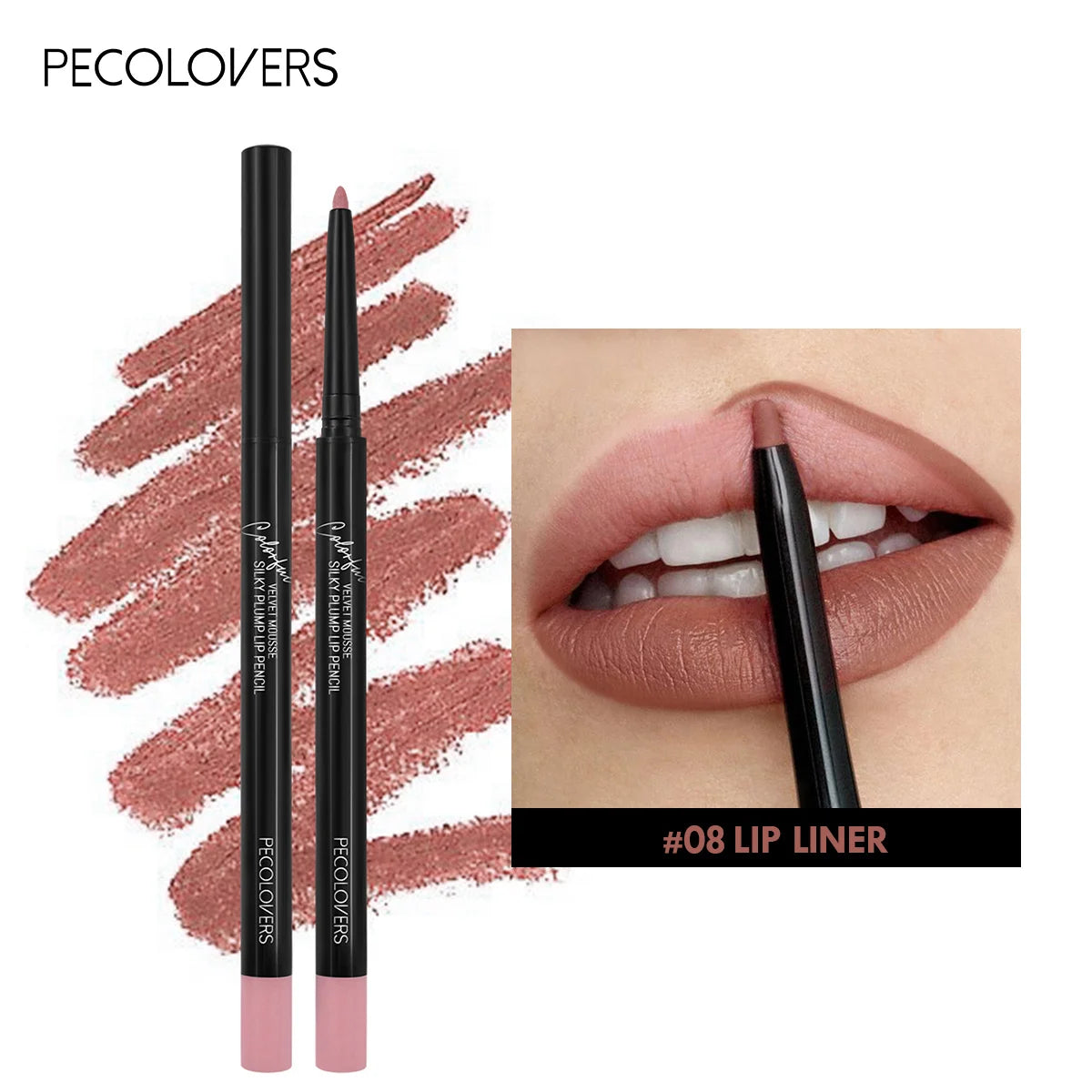 Waterproof Matte Lipliner Pencil (12 Colors)