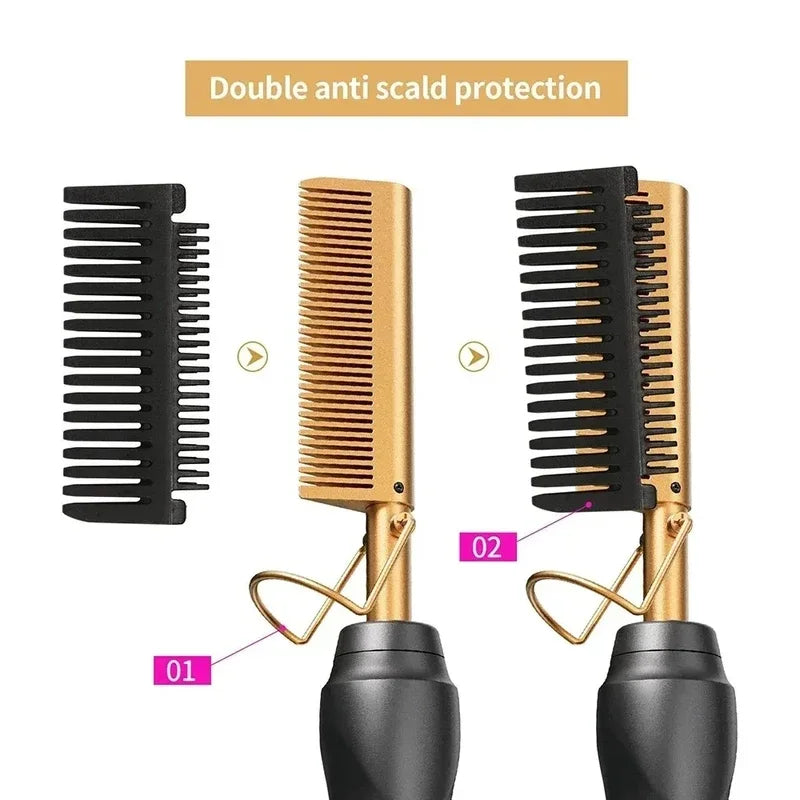 Portable Ceramic Hair Curler & Straightener
