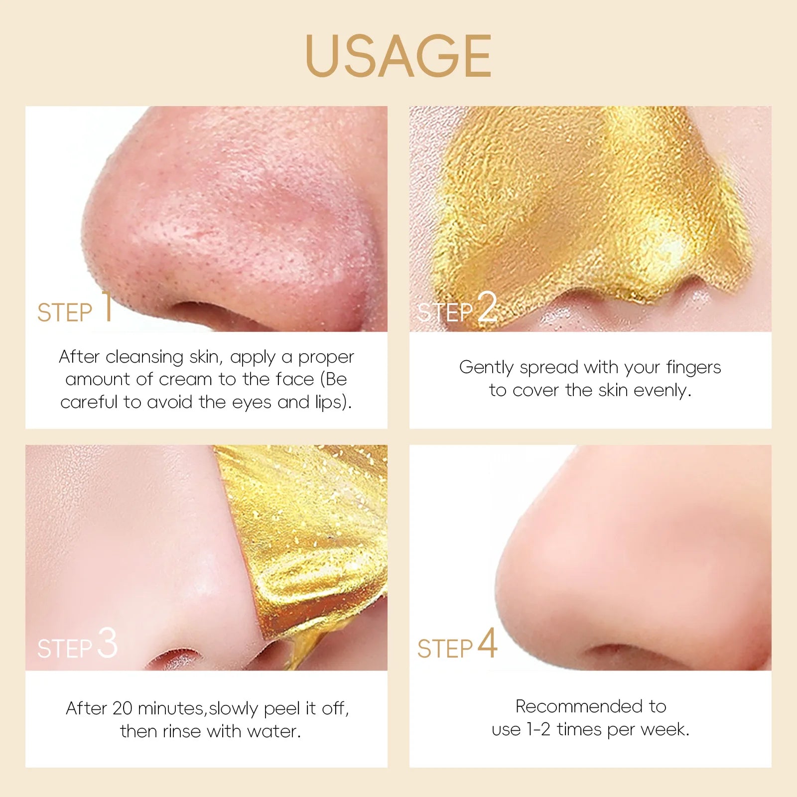 LAIKOU 24K Gold Snail Peel Mask
