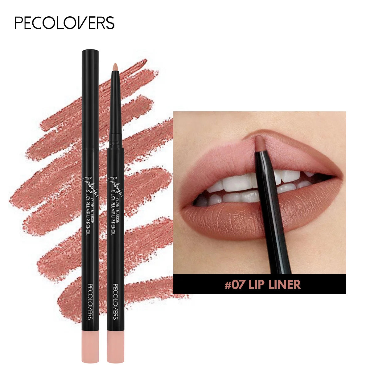 Waterproof Matte Lipliner Pencil (12 Colors)