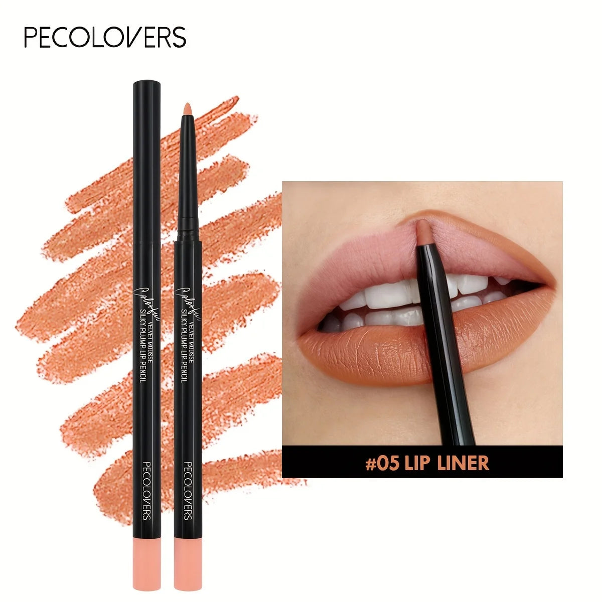 Waterproof Matte Lipliner Pencil (12 Colors)