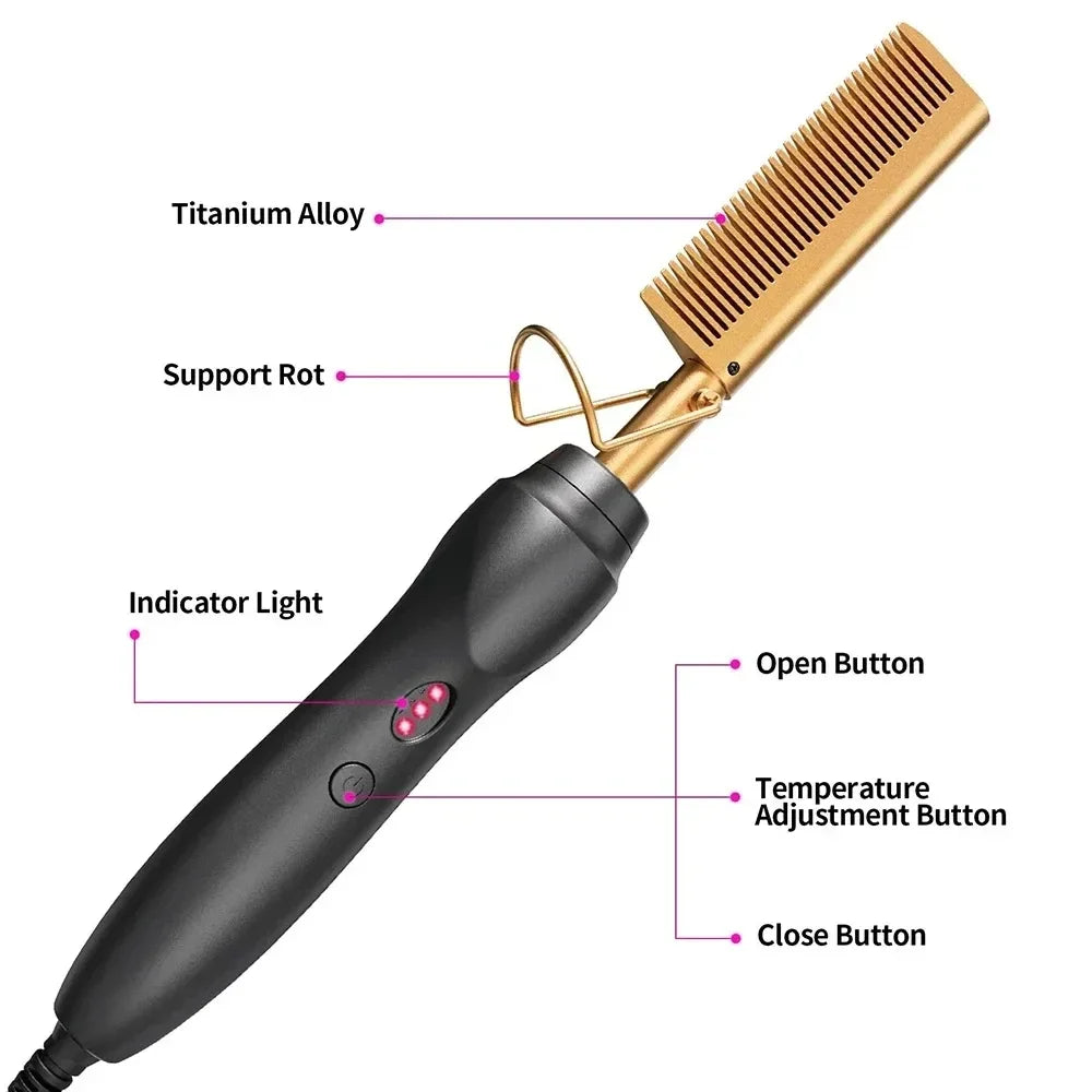 Portable Ceramic Hair Curler & Straightener