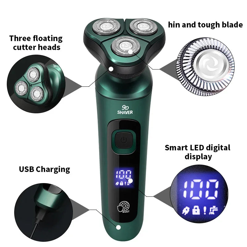 Smart LCD 3-Head Electric Shaver