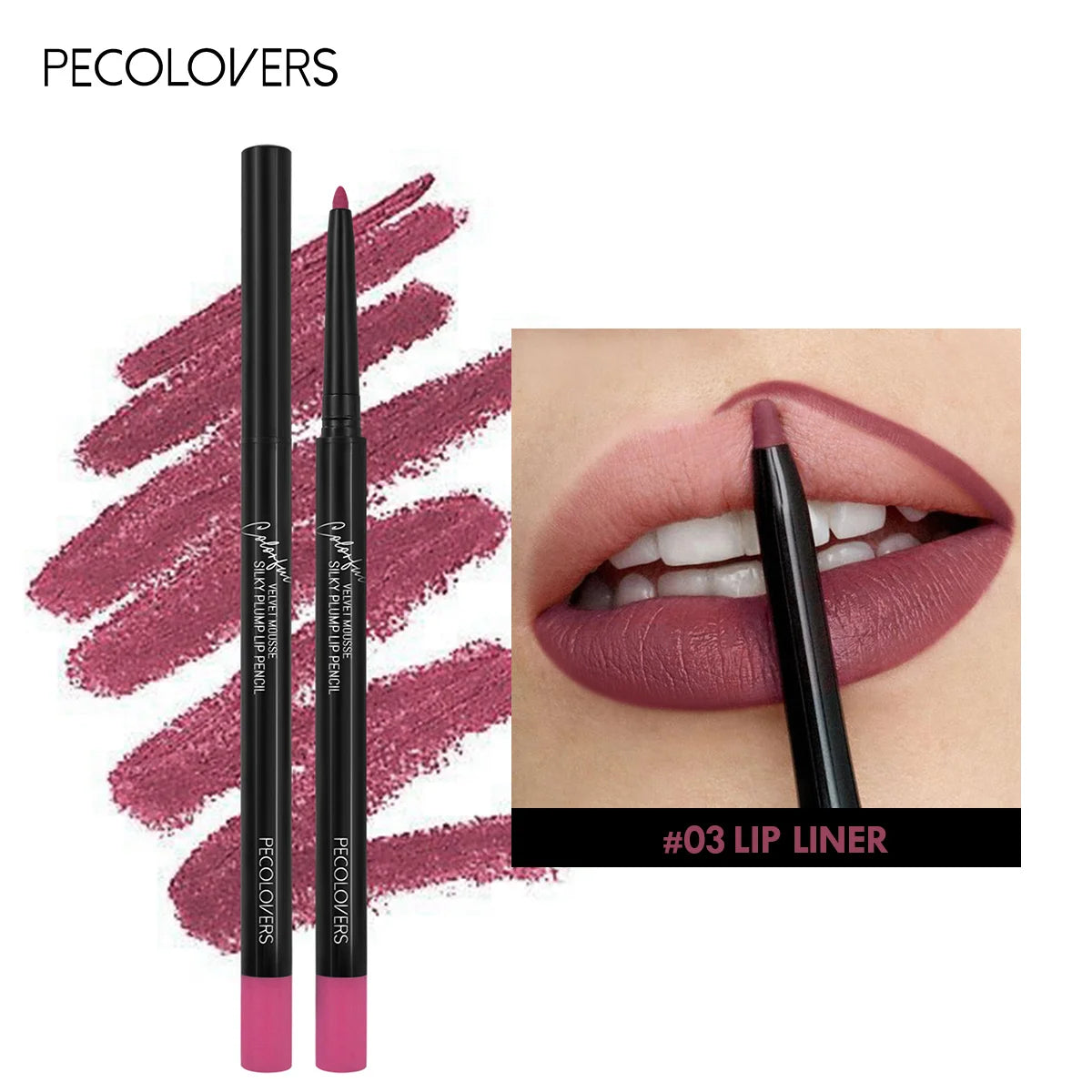 Waterproof Matte Lipliner Pencil (12 Colors)