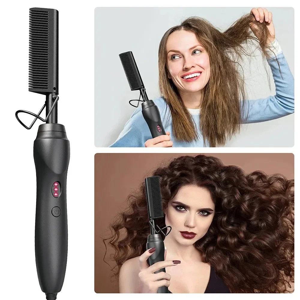 Portable Ceramic Hair Curler & Straightener