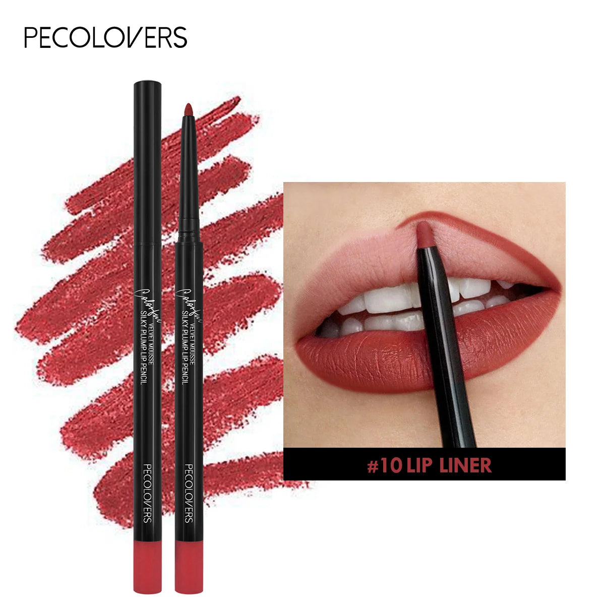 Waterproof Matte Lipliner Pencil (12 Colors)