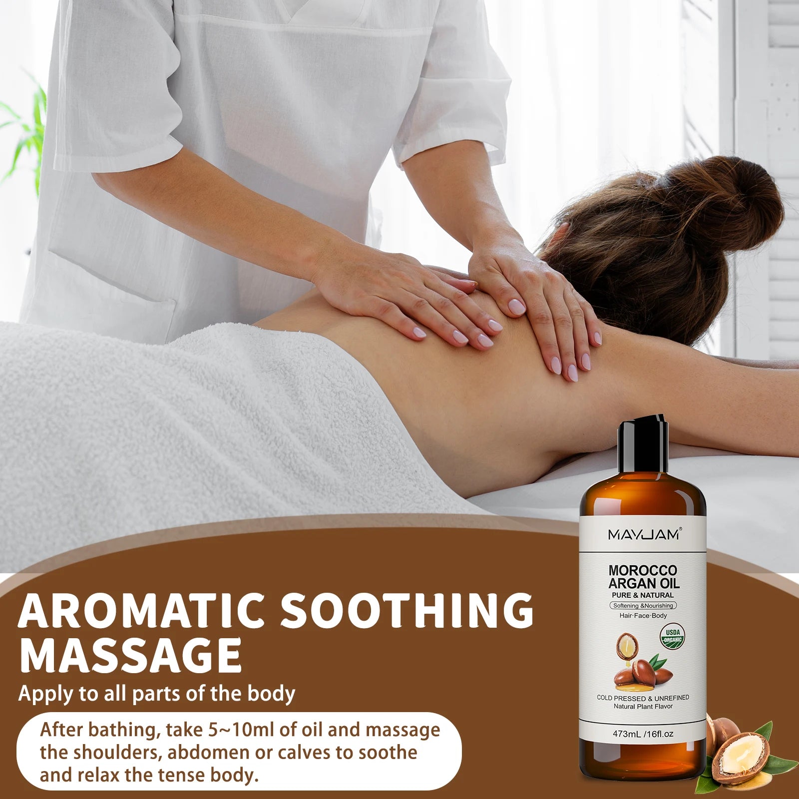 USDA Organic Multi-Use Oil – Coconut, Almond & Moroccan Argan 100ml