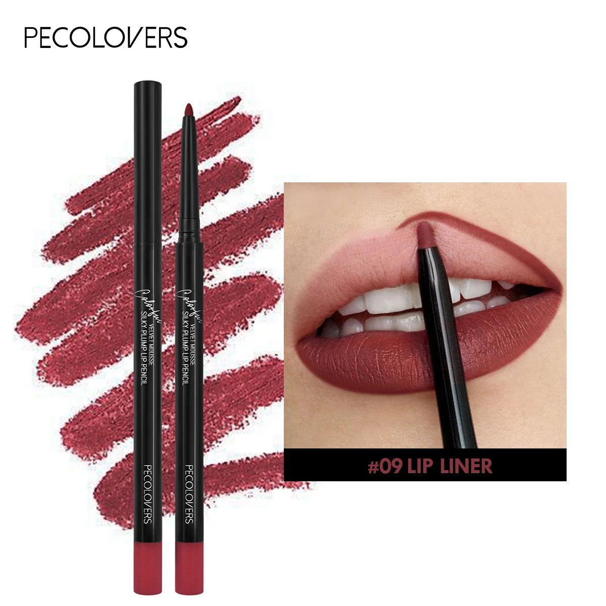 Waterproof Matte Lipliner Pencil (12 Colors)
