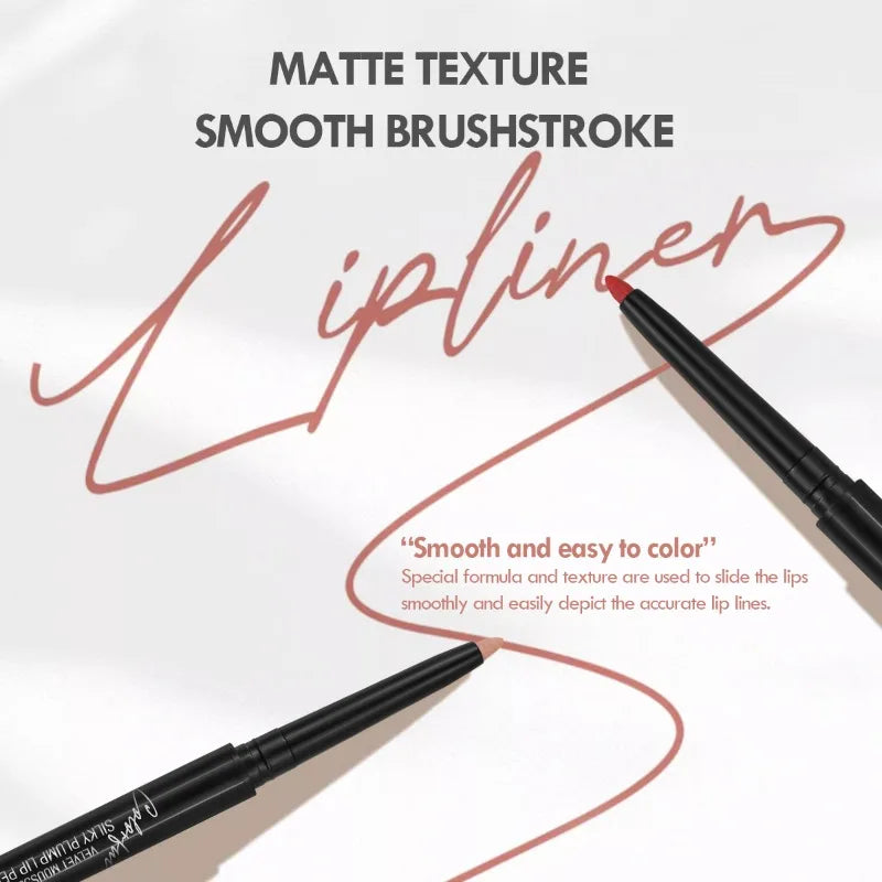 Waterproof Matte Lipliner Pencil (12 Colors)