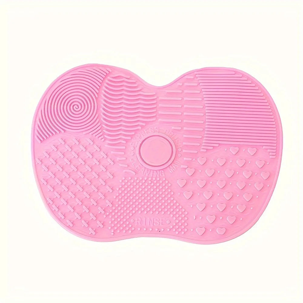 Silicone Apple Makeup Brush Scrub Pad